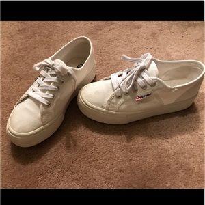 Superga linea white platform sneakers euro 37